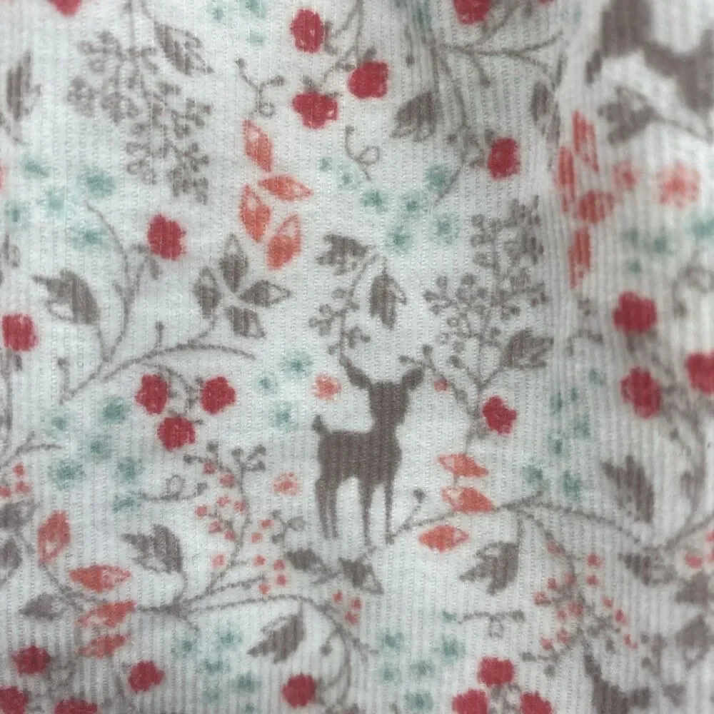 Gymboree Baby Dress 6-12 Months Floral Corduroy Bow Fall 2016 Woodland Deer